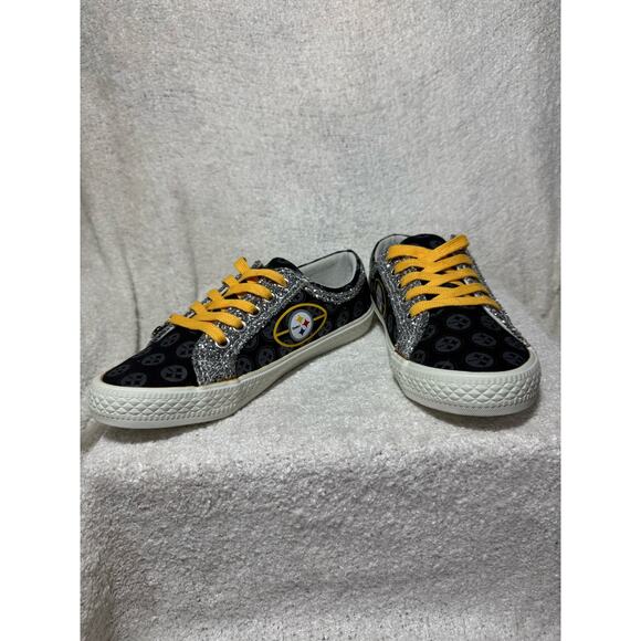 Bradford Exchange 2019 Pittsburg Steelers Canvas Tennis Shoes Size 5 - Picture 2 of 7